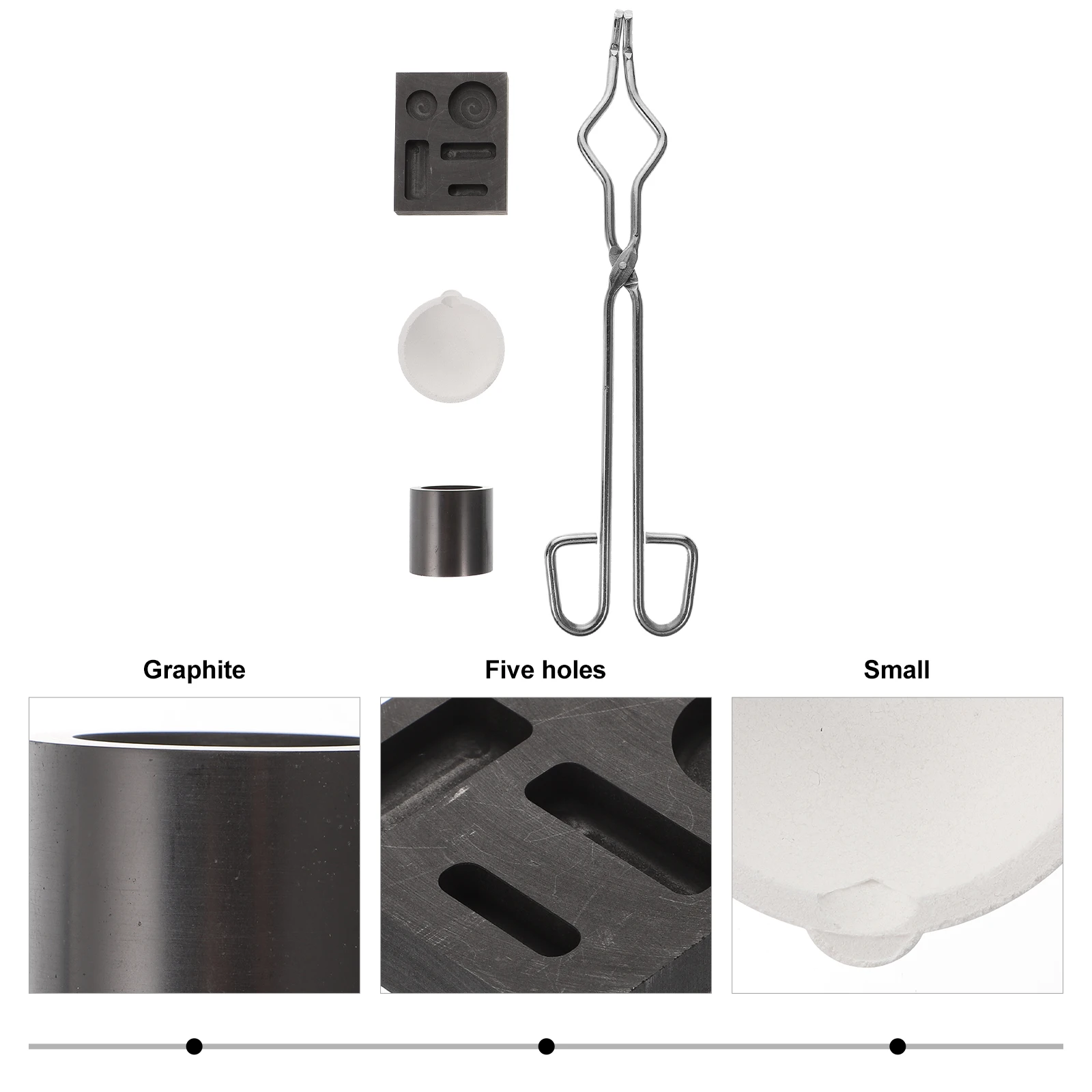 

1 Set of Torch Melting Graphite Crucible Kit Jewelry Metal Smelting Tool