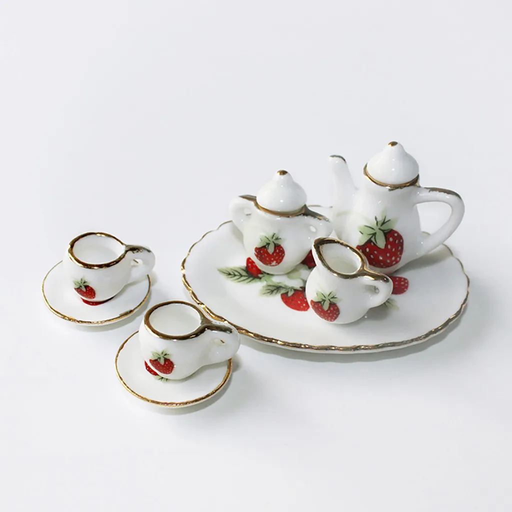 1:12 Кукольный домик миниатюрная мебель керамика чайный набор для гостиной