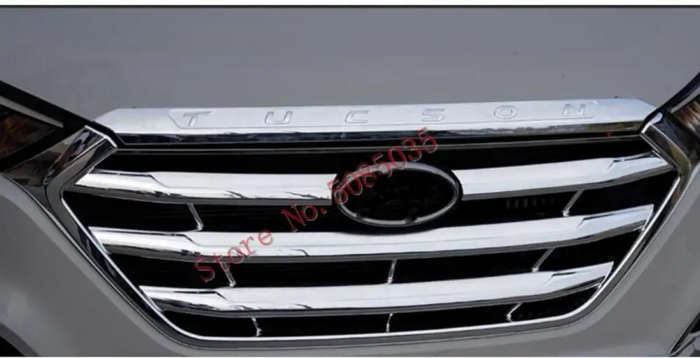 Эмблемы ABS для Hyundai Tucson 2015 2016 2017 Хромированная передняя крышка двигателя верхняя