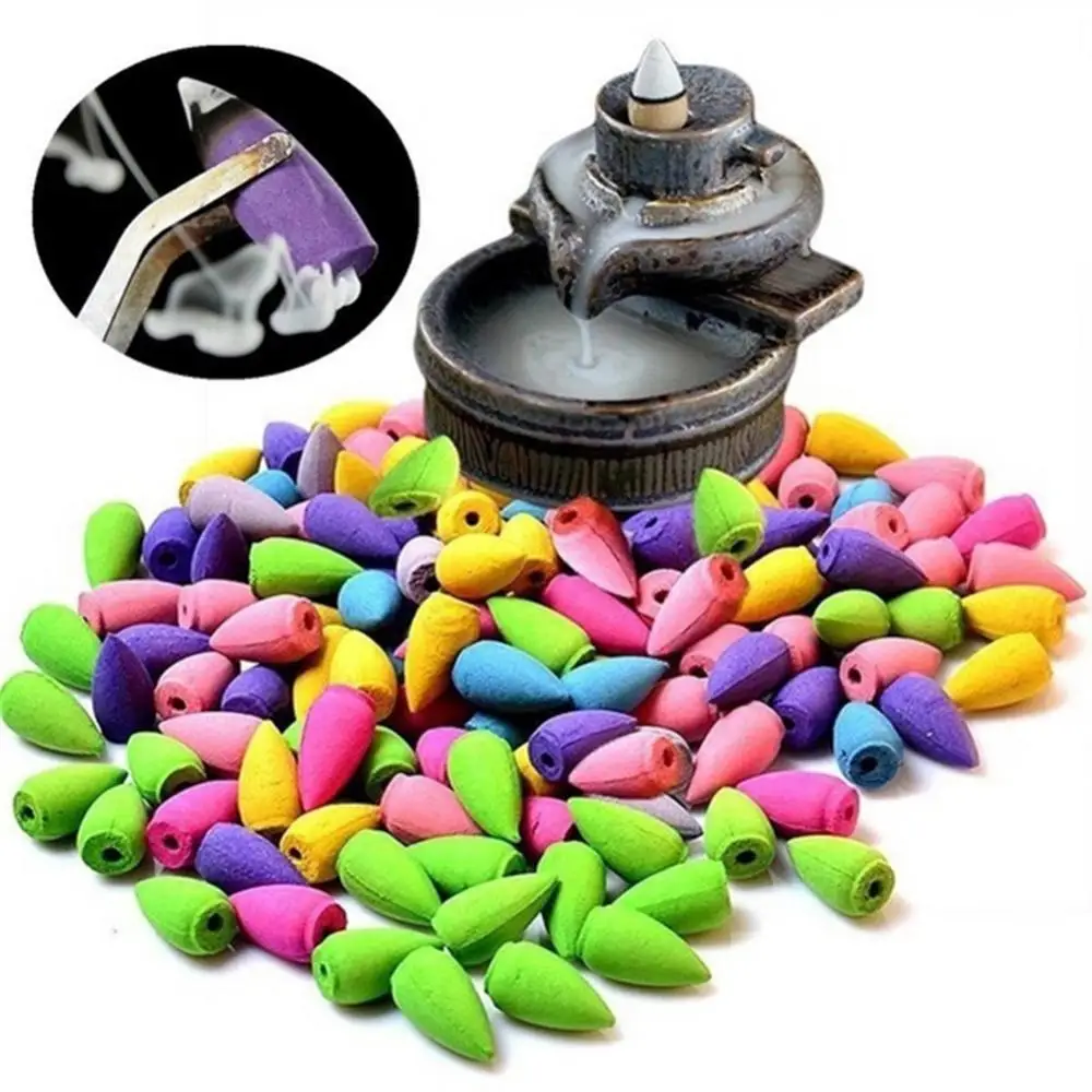 

Dropshipping 50Pcs Mixed Scent Fragrance Towers Incense Cone Sandalwood Fresh Air Aromaed Spice