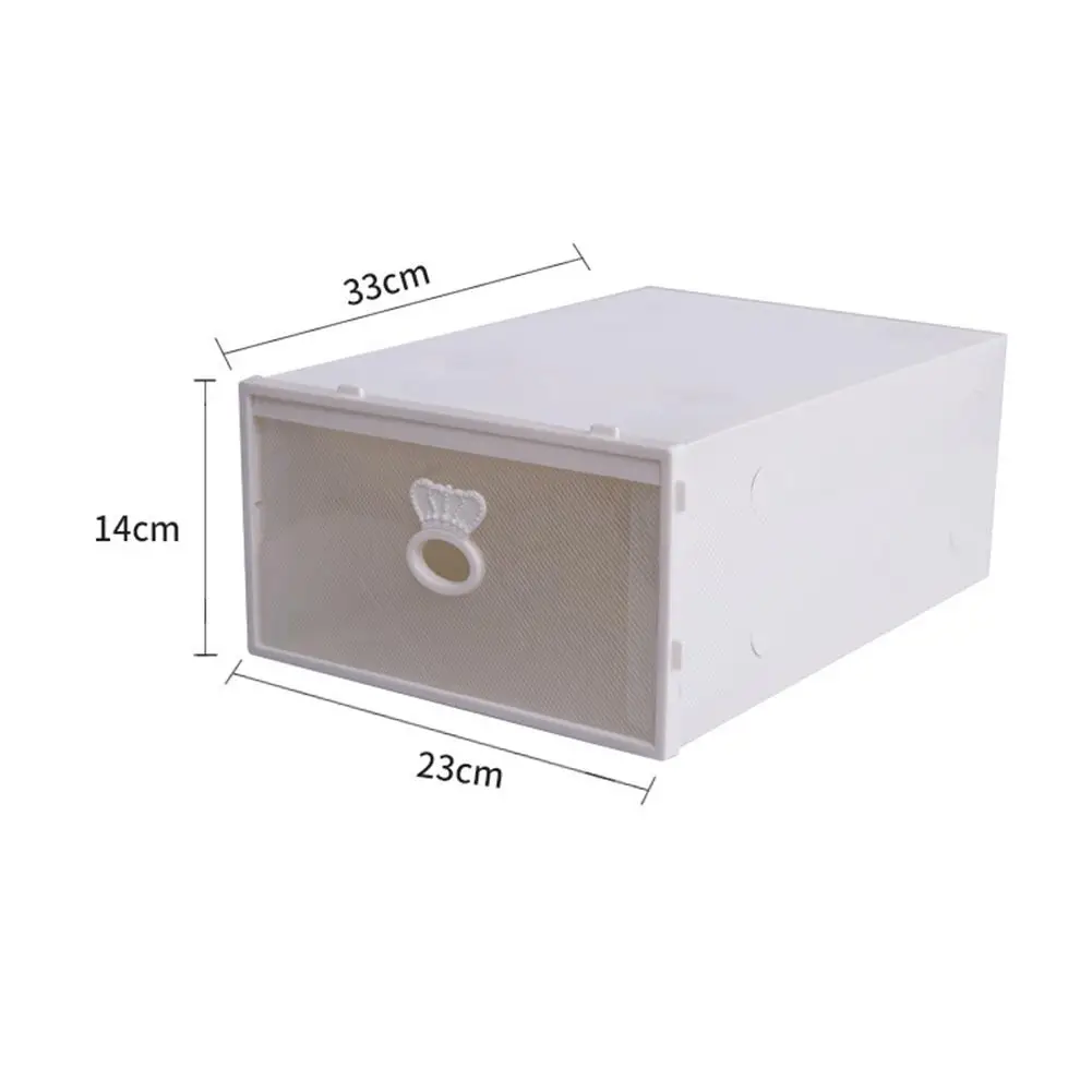 1PC Foldable Shoe Box Display Case Office Cabinet DIY With Transparent Window Drawer Type Stackable Large Capacity Dustproof | Дом и сад