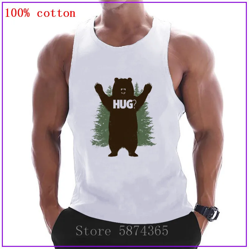 Жилет Bear Hug с 4 принтами новые летние мужские модные майки топы для фитнеса