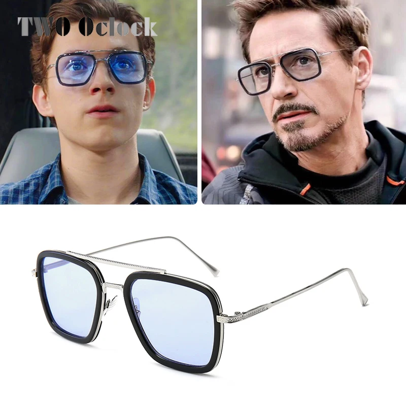 Tony Stark, солнцезащитное стекло, es, для мужчин, Ретро стиль, мужское стекло es iron man, 3 солнцезащитных стекла, желтый, красный, оттенков, мужские очки W66218