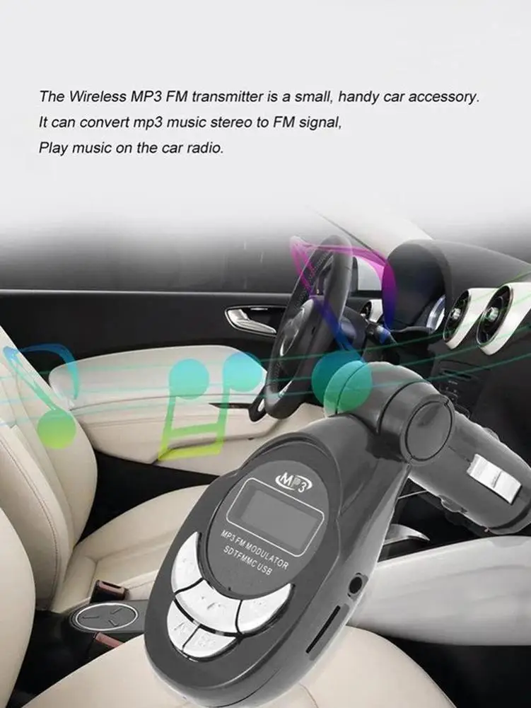 

Handfree Car MP3 Player Transmitter 12V Car FM Transmitter USB SD Remote Auto Adapter For Car Auto Accessories