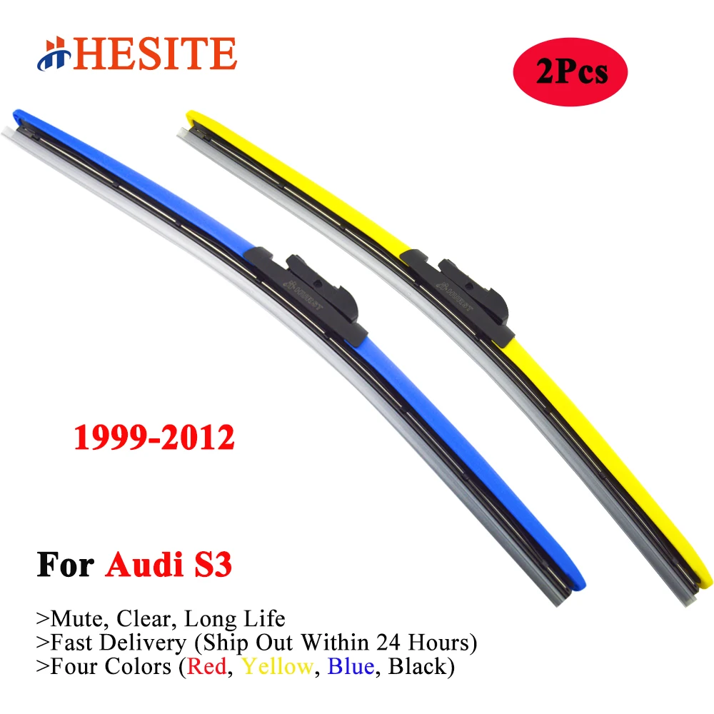 

HESITE 2021 Colorful Wiper Blades For K&N Luftfiler Audi S3 0-60 Convertible Coupe Hatchback 8L 8P Quattro Stage 1 2 Models 2012