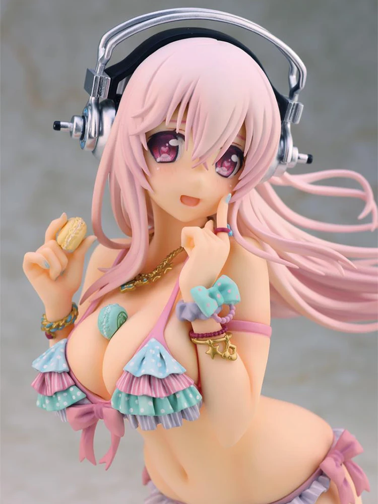 

Sexy Girl Sonico Figures Anime Super Sonico with Macaron Tower PVC Action Figure Toys Anime Sexy Figure Model Toys Doll Gift