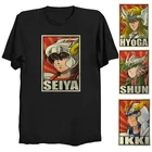Футболка Saint Seiya с Фениксом, Ikki, 100% хлопок, Pegasus Seiya Dragon Shiryu, футболка Andromeda Shun, футболка Cygnus Hyoga