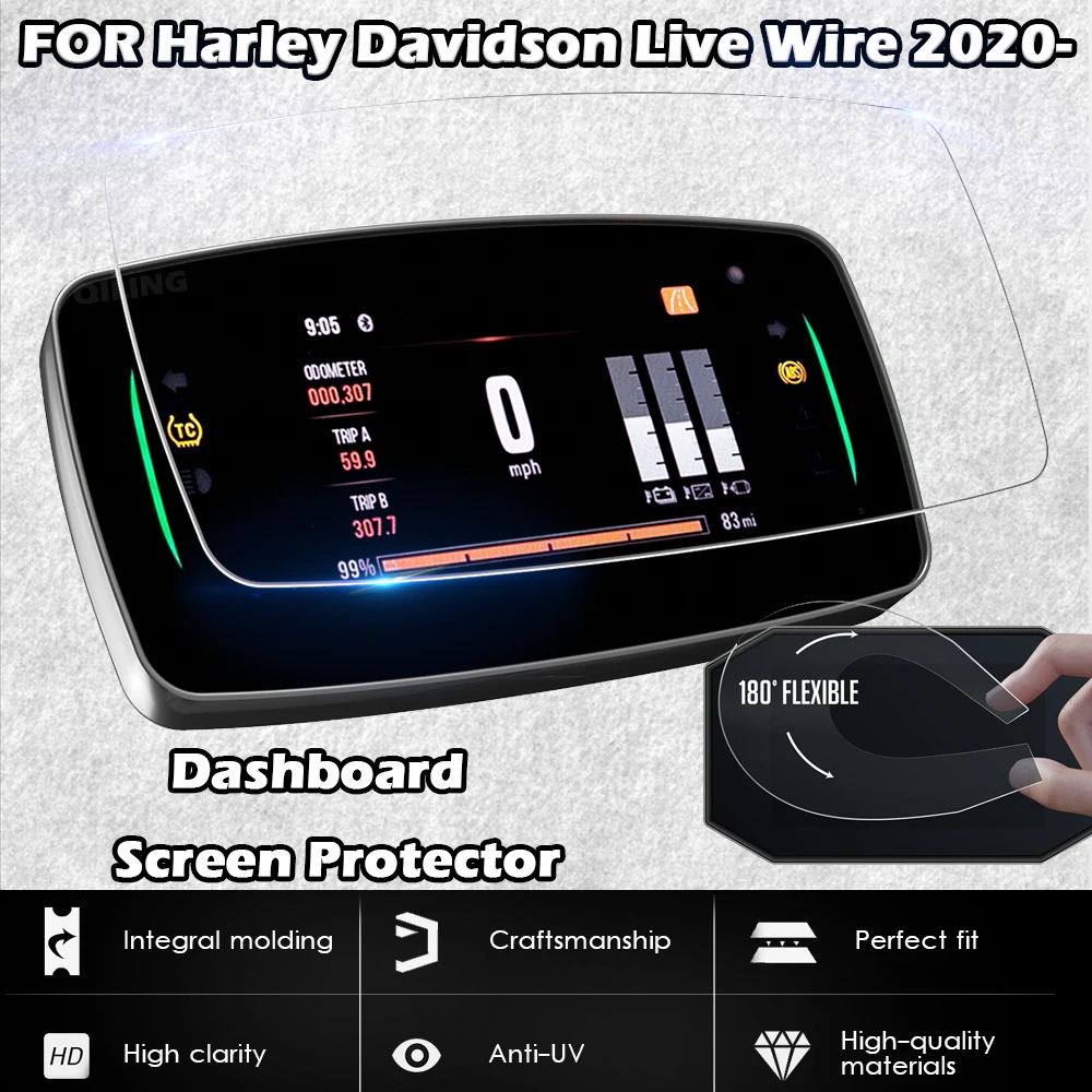 

Motorcycle Screen Protector For Harley Davidson Live Wire 2020 TFT LCD Instrument Film Dashboard Scratch Resistance Protector