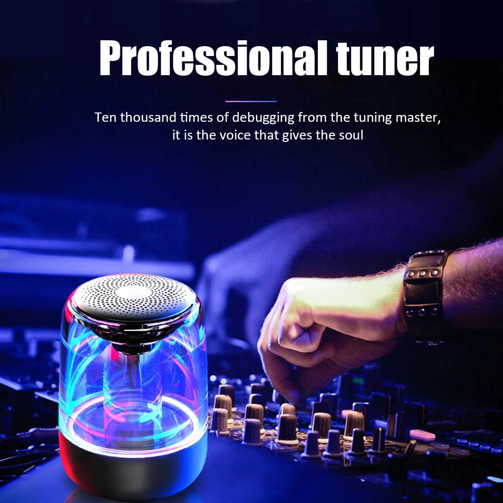 Автомобильный портативный Bluetooth динамик светодиодный цветной мини Саундбар с