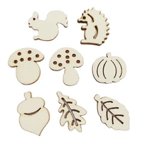 50100pcs squirrel leaves mushroom shape wooden student craft diy scrapbooking supplies gift tags embellishments accessories