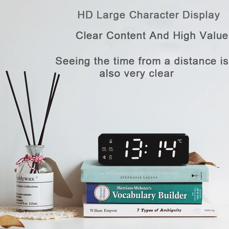 Мини-компьютер беспроводной Bluetooth-динамик ЖК-цифровой полноэкранный будильник