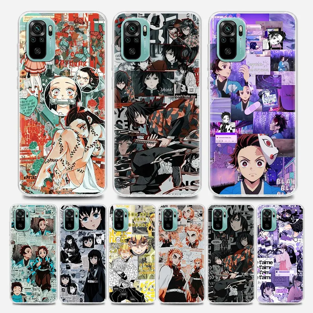 

Kimetsu No Yaiba Demon Slayer Clear Redmi Case for Note 7 8 9 10 5G 4G 8T Pro Redmi 8 8A 7A 9A 9C K20 K30 K40 Y3 Soft Silicon