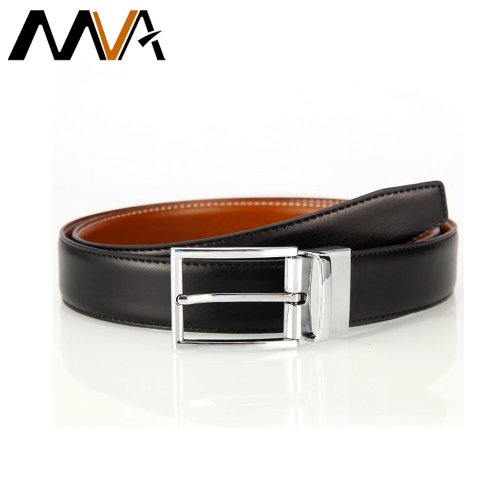 MVA Belt Male Fashion Rotatable Leather Belt Men Male Genuine Leather Strap Luxury Pin Buckle Men's Belt Cummerbunds Ceinture