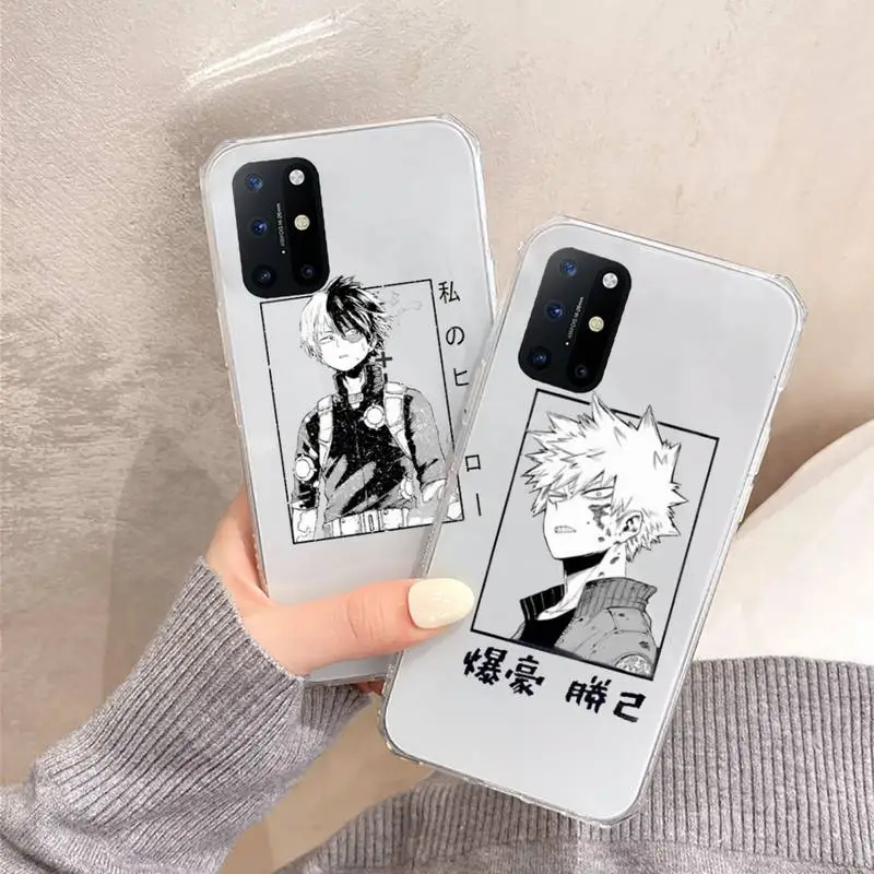 

My Hero Academia Midoriya anime manga Phone Case Transparent for OnePlus 7 9 8 t pro shell cover coque