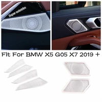 car door stereo speaker audio loudspeaker sound cover trim metal interior refit kit accessories for bmw x5 g05 x7 2019 2022