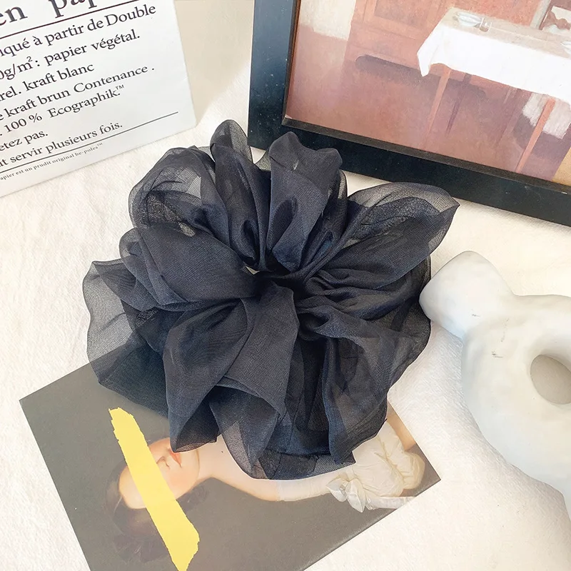 

1PC Fashion Hair Ring Oversized Hair Scrunchies Yarn Large Intestine Elastic Hair Band Solid Color Hair Accessories Big Colorful