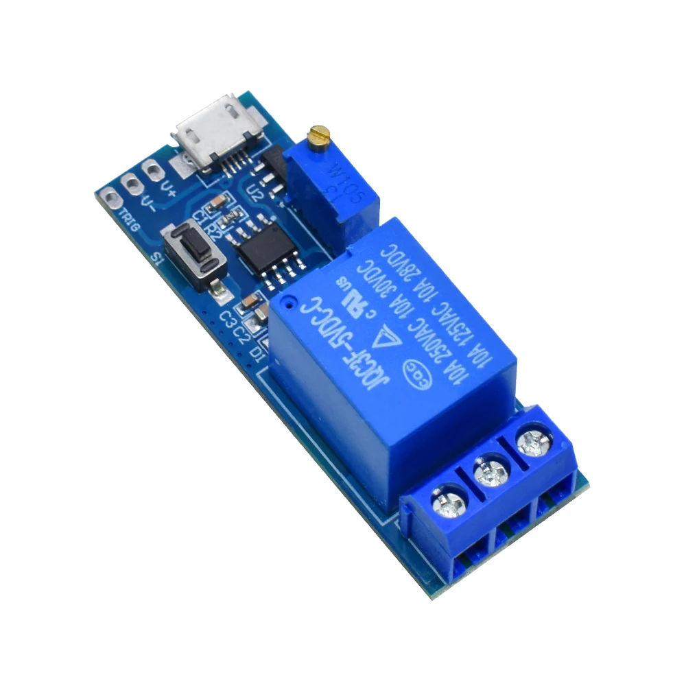 Умная электроника 5V 30V микро USB Мощность регулируемое реле задержки времени