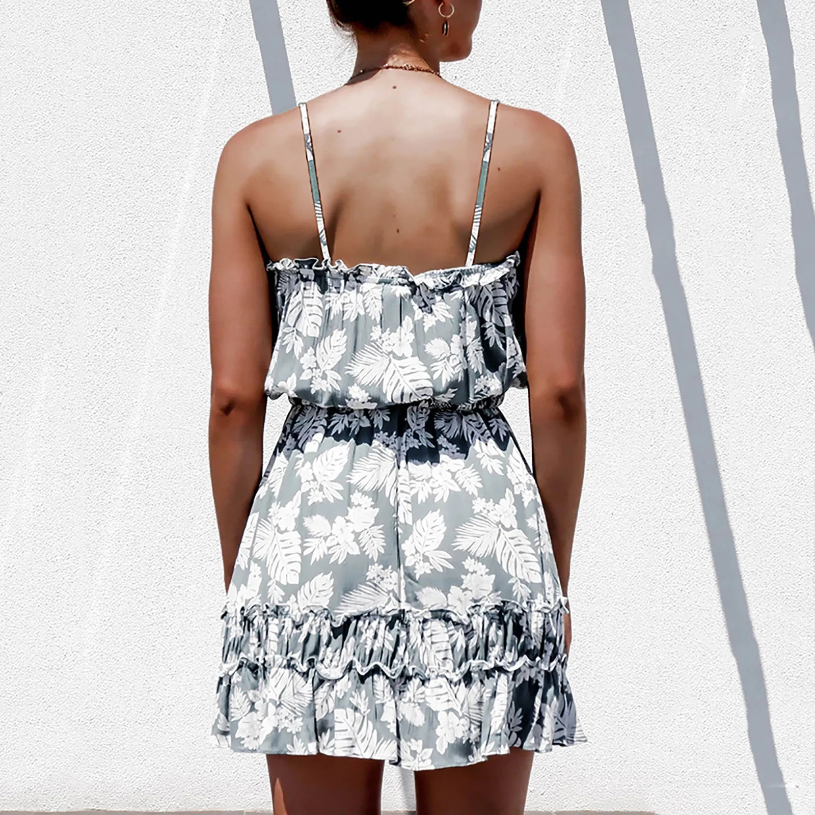 

2021 Floral Sling Skirt Women Fashion Print Strapless Sleeveless Casual Sexy Slim Floral Dress Farmhouse Style