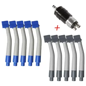 Одноразовый стоматологический высокоскоростной наконечник 5 шт., персональная воздушная турбина и быстроразъемный Соединитель с 4 отверстиями, стиль Nsk, синие, серые цвета