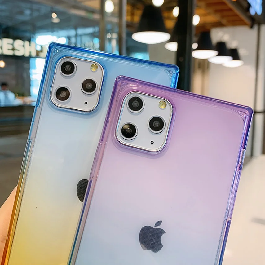 JAVY прозрачный ТПУ силиконовый чехол для iPhone 11 Pro Max X XS XR градиентный цвет