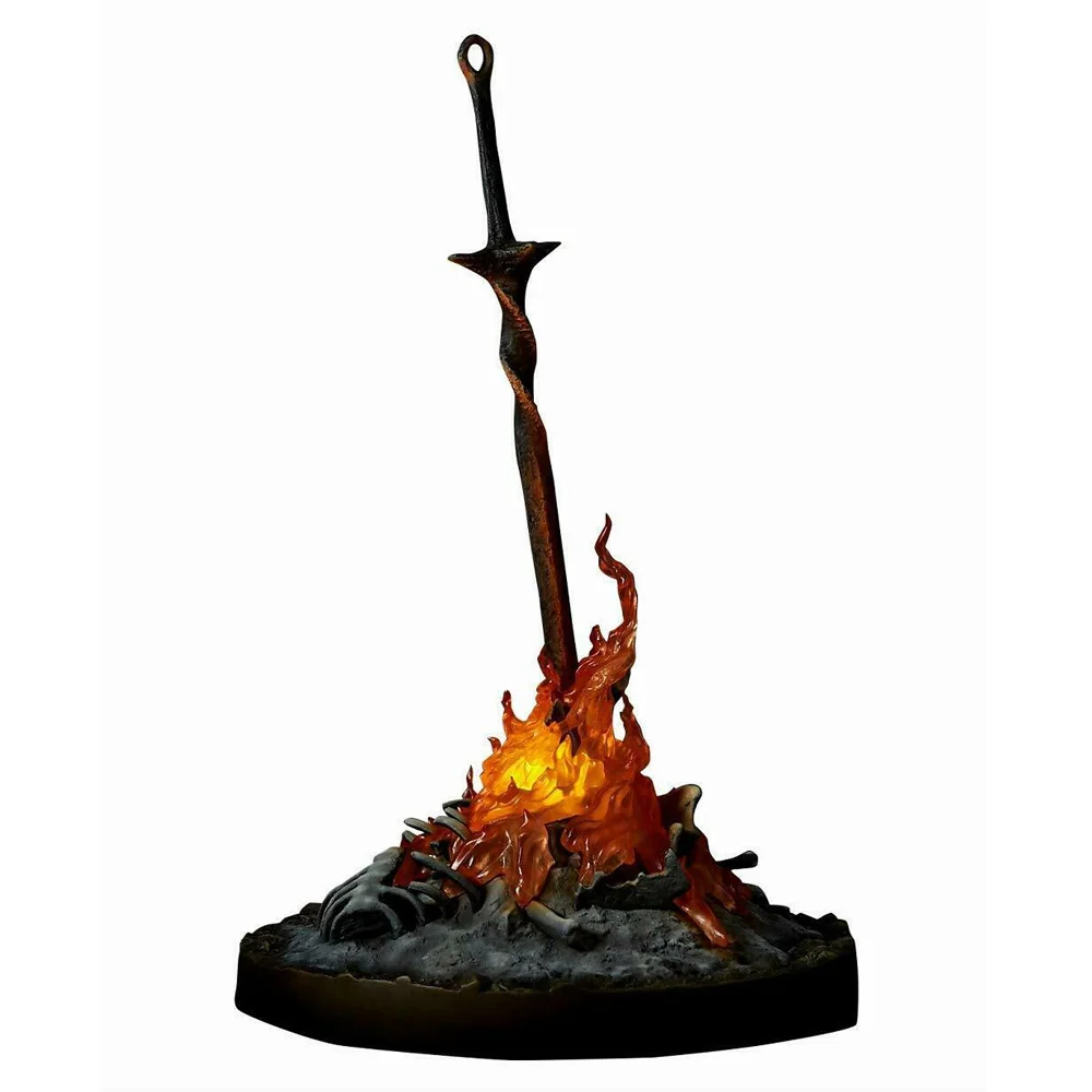 Hot Dark Souls III Bonfire Lit Sword Light up 21CM  Classic Anime Game Statue Figure Model Toy Adornment Collection