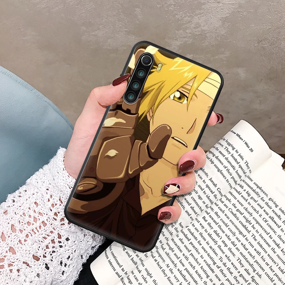 

Fullmetal Alchemist Phone Case For Xiaomi Redmi Note 7 8 8T 9 9S 4X 7 7A 9A K30 Pro Ultra black Shell Tpu Funda Luxury Back