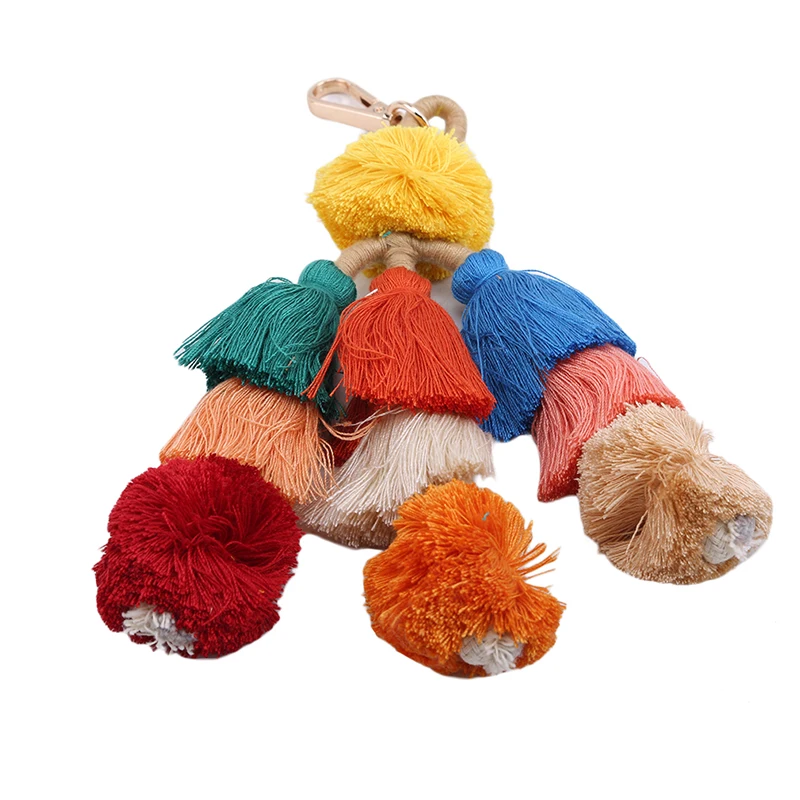 

Keychain Bag Accessories Hanging Ornament Vintage Pendant Women Fabric Oven Multilayer Kassel Soho 65g Clyine As Picture 1pc