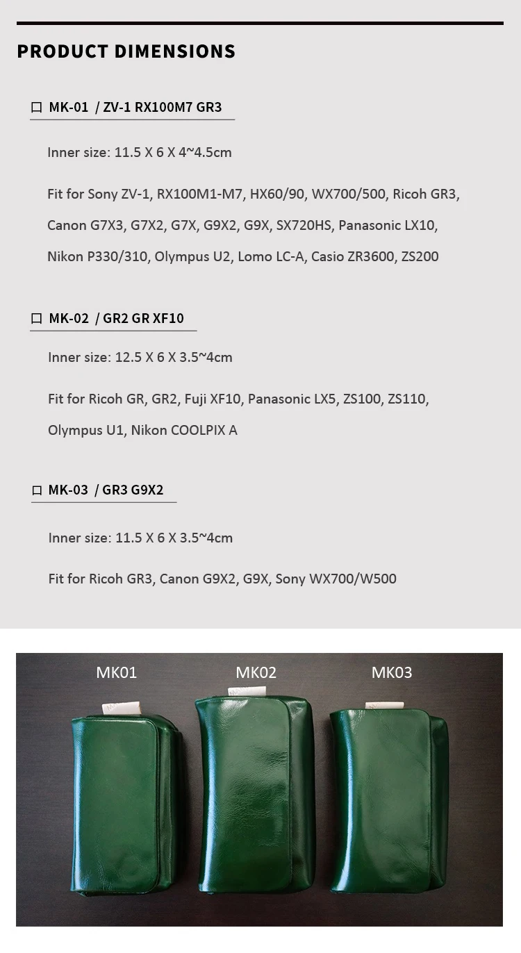 Сумка для камеры Roadfisher из натуральной кожи карманная Sony RX100 HX7/9/30/50 HX60 M5 M4 M3 Ricoh GR GR2