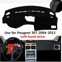 taijs factory leather car dashboard cover for peugeot 307 2004 2005 2006 2007 2008 2009 2010 2011 2012 2013 left hand drive