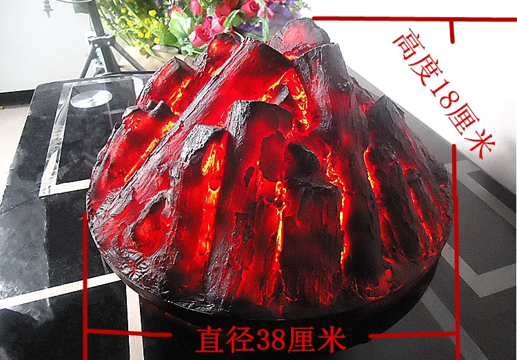 Круглый Электрический камин имитация древесного угля поддельные дрова реквизит