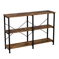 %e3%80%90usa ready store%e3%80%913 tier console sofa table industrial foyer table for living room entry way hallwayrustic brown