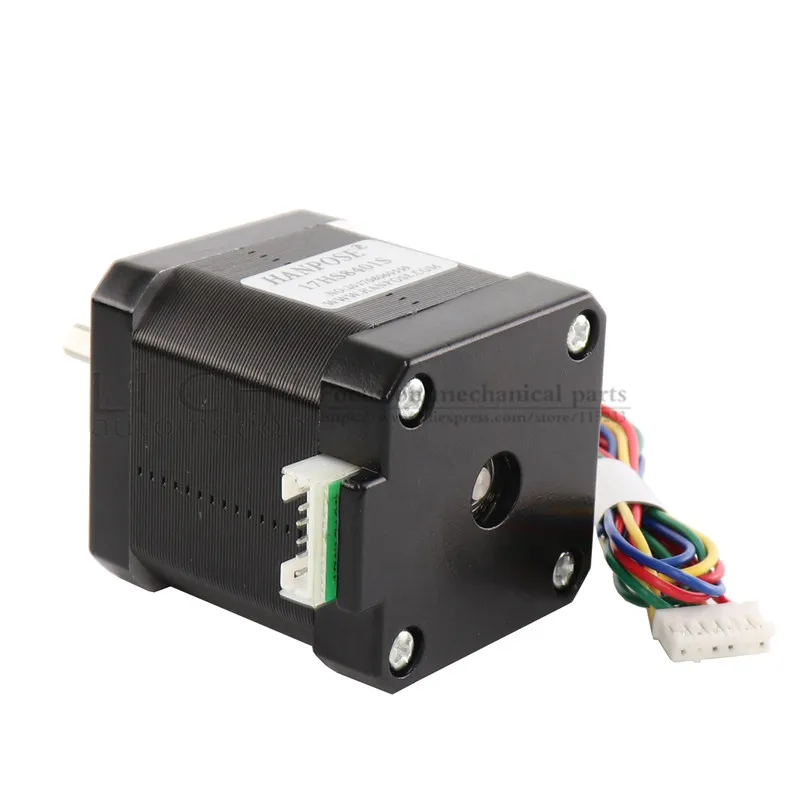 1 шт. шаговый мотор 4-свинец Nema17 48 мм/78Oz-in/1.8a Нема 17(Национальная ассоциация владельцев электротехнических предприятий) двигатель 42bygh 1.8A(17HS8401S) спереди и сзади черный