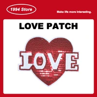 love embroidery patch diy dress t shirt jacket jeans handbags decorative badges patches for clothing letters sewing accessories