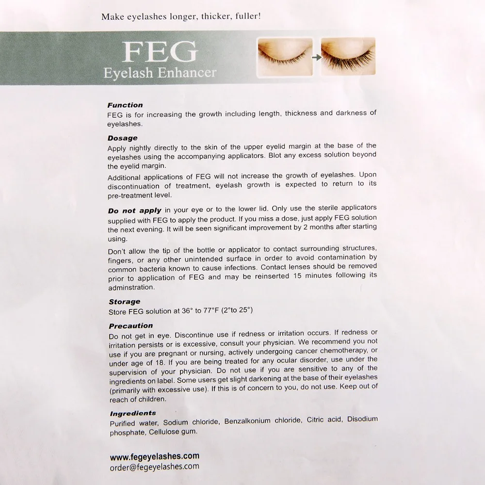 FEG брови увеличение ресниц Feg Оригинальная продукция рост Сыворотка для бровей