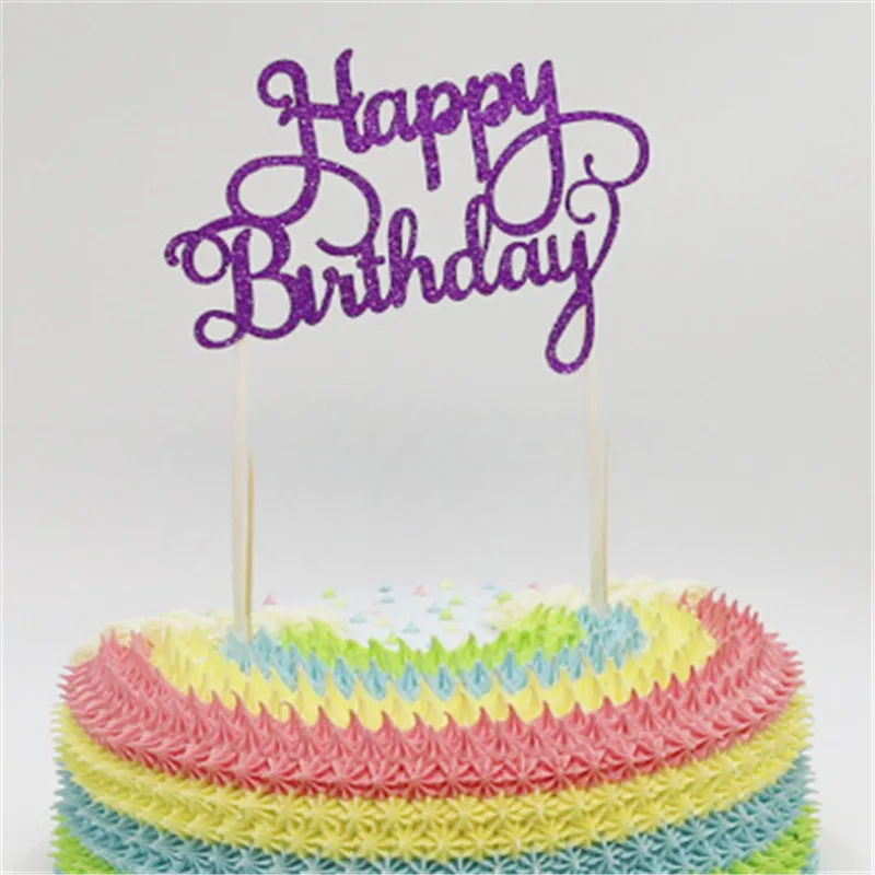 1 шт. кекс торт Топпер Декор с днем рождения флажки для торта украшения двойные