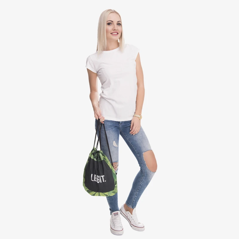 Новый 3D мешок с кулиской принтом законным зеленая модная Mochila Cuerda дома и на