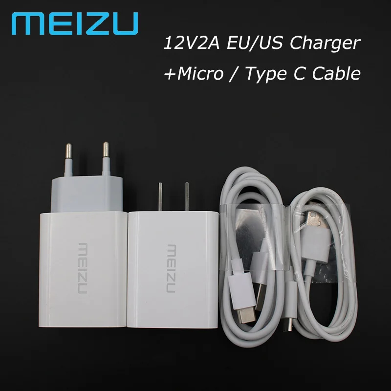 Original Meizu 12V2A EU US plug Fast Home Charger Quick usb Charge adapter For 17 16 15 Lite M6S M5S M3S M3 M5 M6 Note MX5 MX6