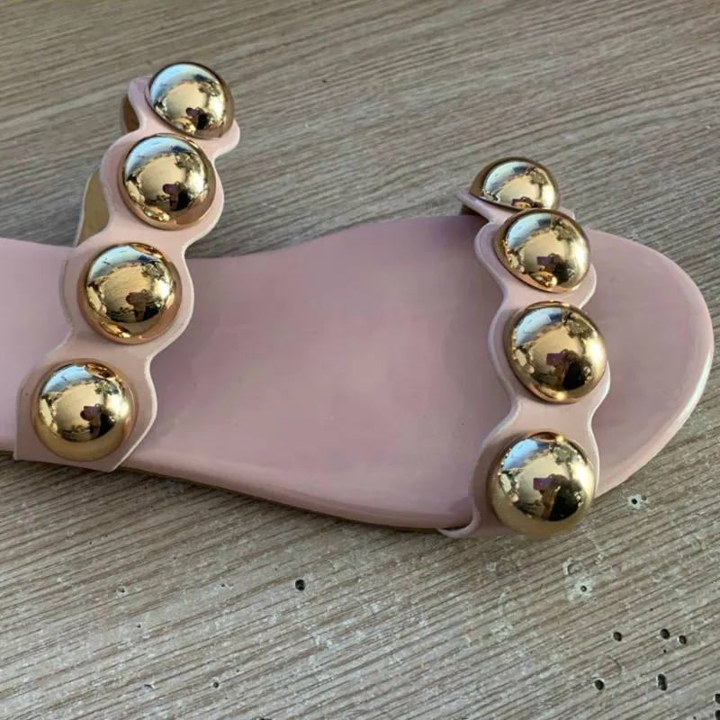 

Beach Slippers 2020 Summer Women Lady Retro Stitching Color Casual Low Open Peep Toe Sandals Shoes Slides Bling Flat With