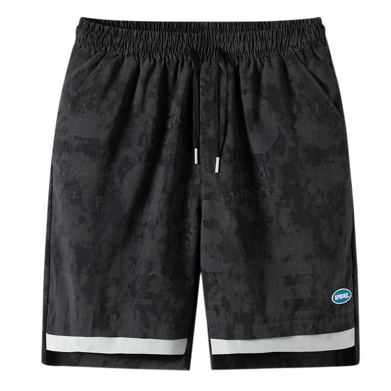 

Summer Sports Fitness Mens Shorts Loose Fashion Trend Stitching Five-point Pants Thin Mens Beach Pants Basketball Pants -40
