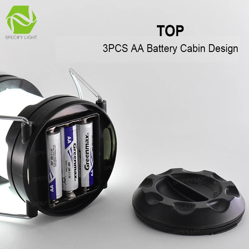 Multi-functional Portable LED Lantern Power Bank Camping Emergecy Light USB Charging 3pcs AA and 2pcs 18650 Battery Supply | Освещение