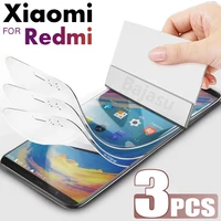 3pcs hydrogel film screen protector for xiaomi redmi note 10 9 8 7 11 pro plus full cover hydrogel film for mi 11t 10t 11 lite