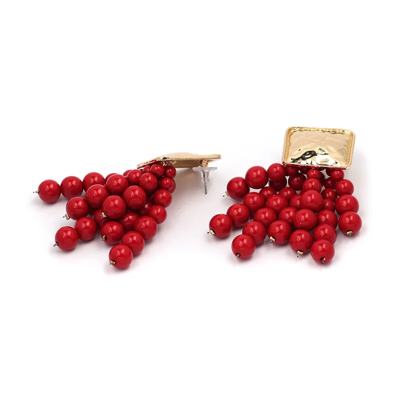 1 пара серьги богемные этнические Стиль желтого цвета с бахромой и украшением из