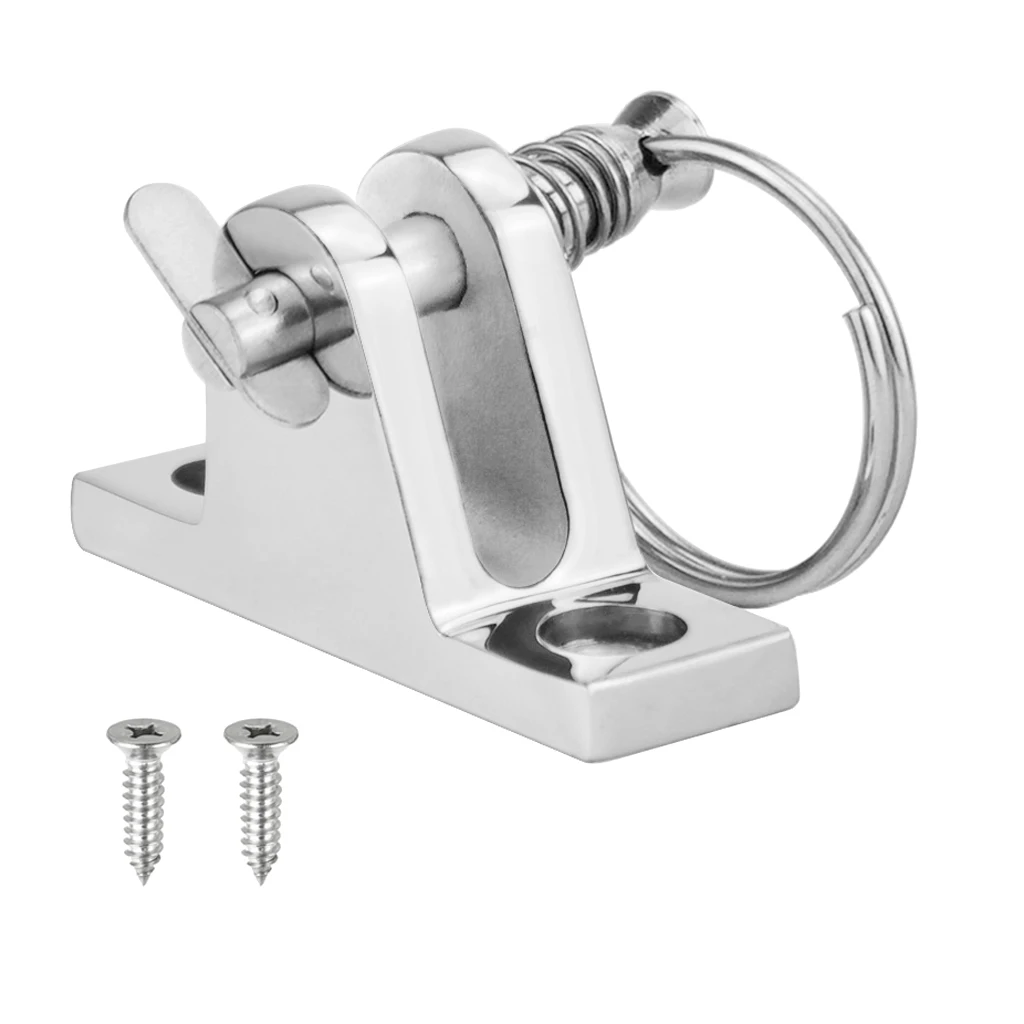 

316 Stainless Steel Deck Hinge Boat Bimini Top Fitting 90Deg Pin Hardware