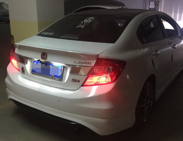 Для honda civic спойлер задний Багажник крыло грунтовка или черный белый цвет краска ABS Высокое качество Спойлер 2012