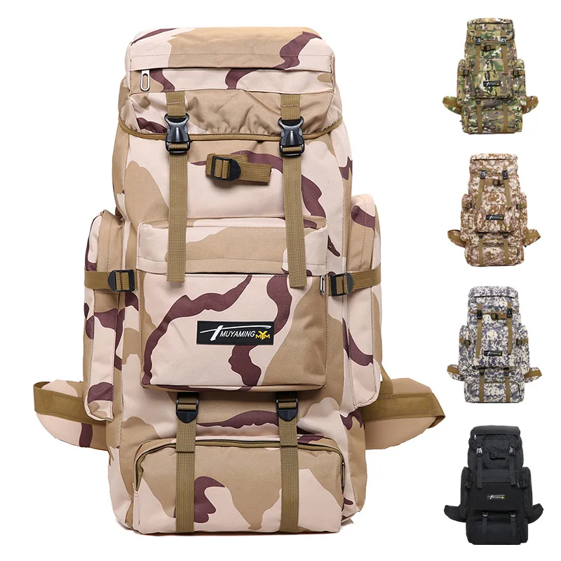 

Quality Camouflage Camping Hiking Backpack Sports Bag Outdoor Travel Backpack Trekk Mountain Climb Equipment 70L Hunting Bag