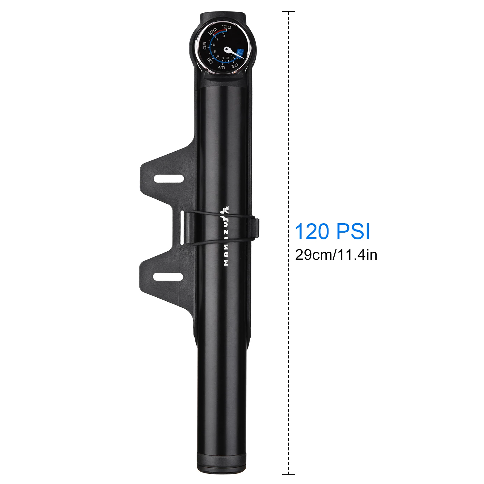 

Electric Bike Pump Gauge Fits Presta and Schrader Bicycle Tire Pump Mini 120 PSI High Pressure Auto Pump Cycling Air Inflator