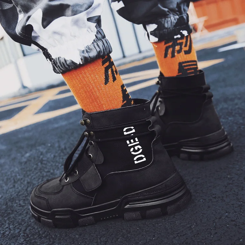 Мужская обувь Кожаные зимние мужские прогулочные ботинки в британском стиле