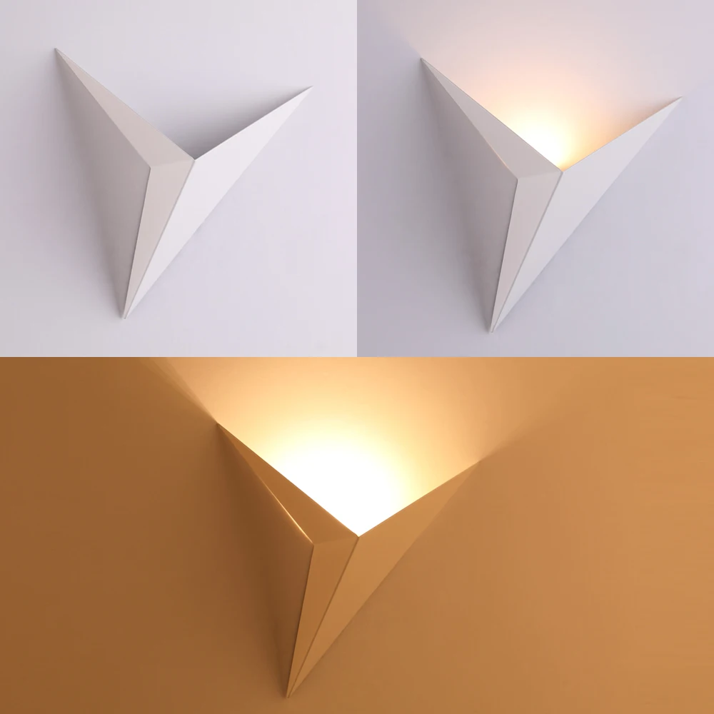 Minimalist Triangle Shape LED Wall Lamps Modern 3W AC85-265V Simple Lighting Nordic Style Indoor Living Room Light | Лампы и освещение