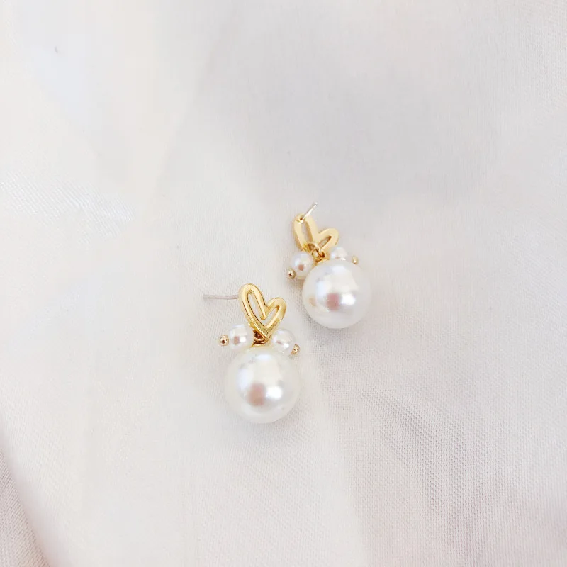 Новинка 2019 корейское металлическое Золотое любовное сердце геометрические