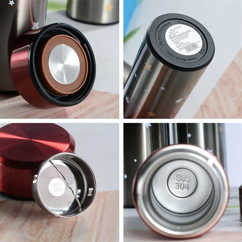 Кофейная кружка 500 мл термос с градиентным цветом чашка двухслойная